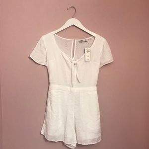 White lace Romper NWT